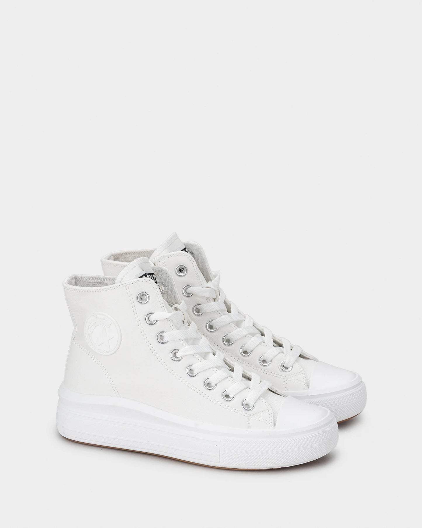 Sneakers unisex alte in tela con lacci