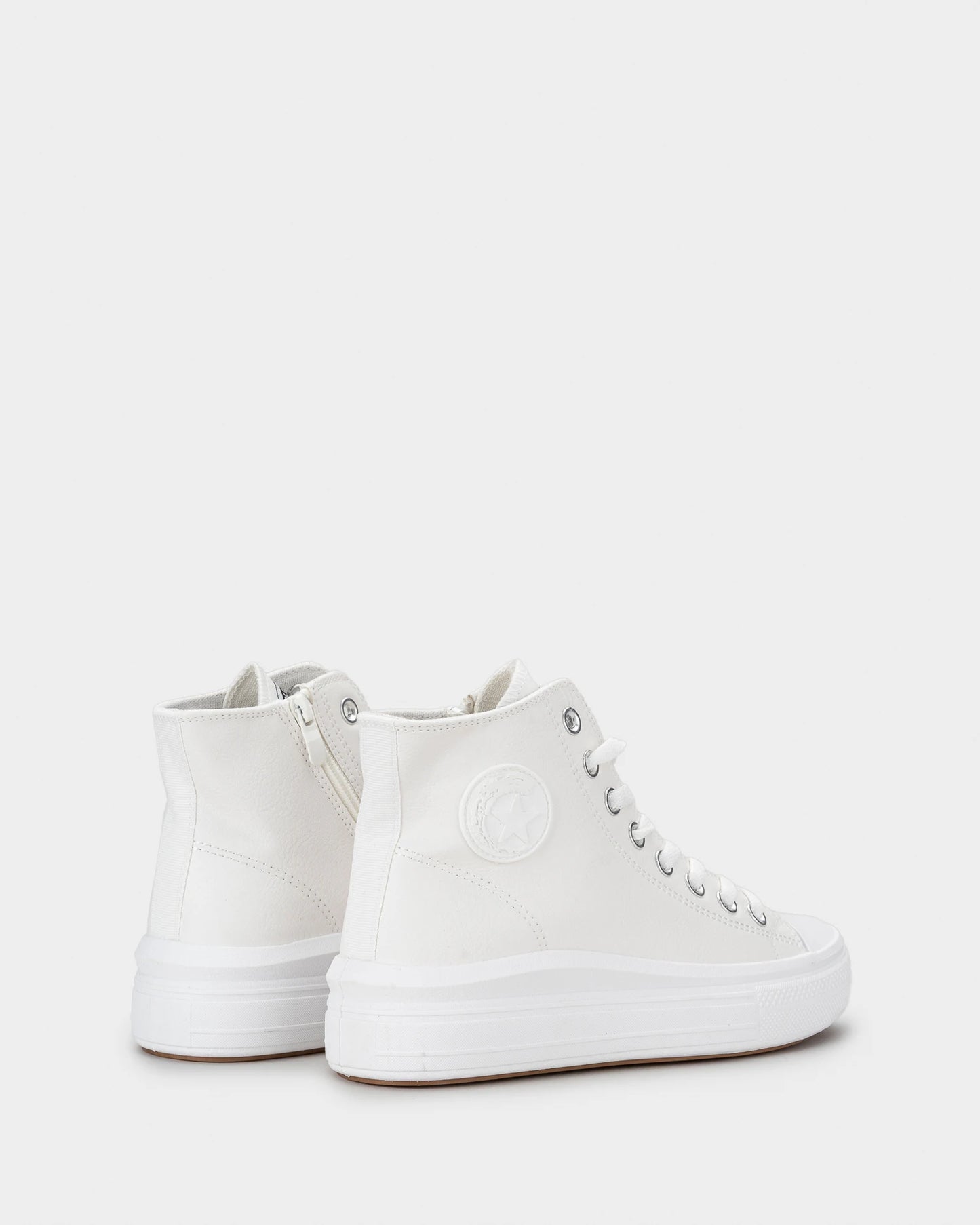 Sneakers unisex alte in tela con lacci 