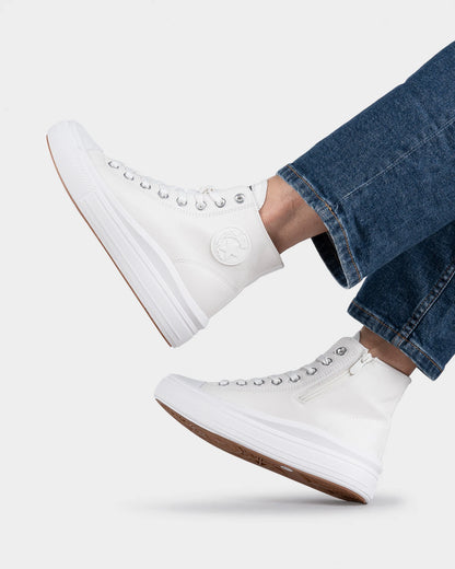 Sneakers alte unisex in tela fresca 