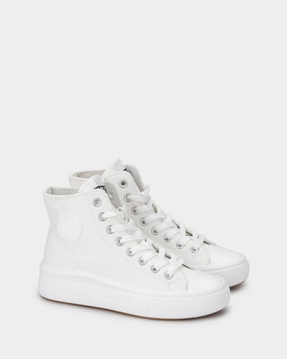 Sneakers unisex alte in tela con lacci 