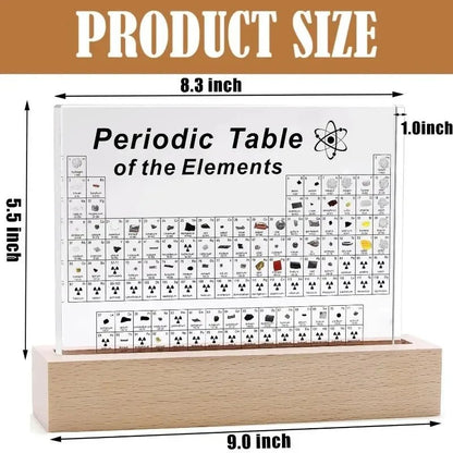 Acrylic Periodic Table Display with Real Elements - MegaStore24