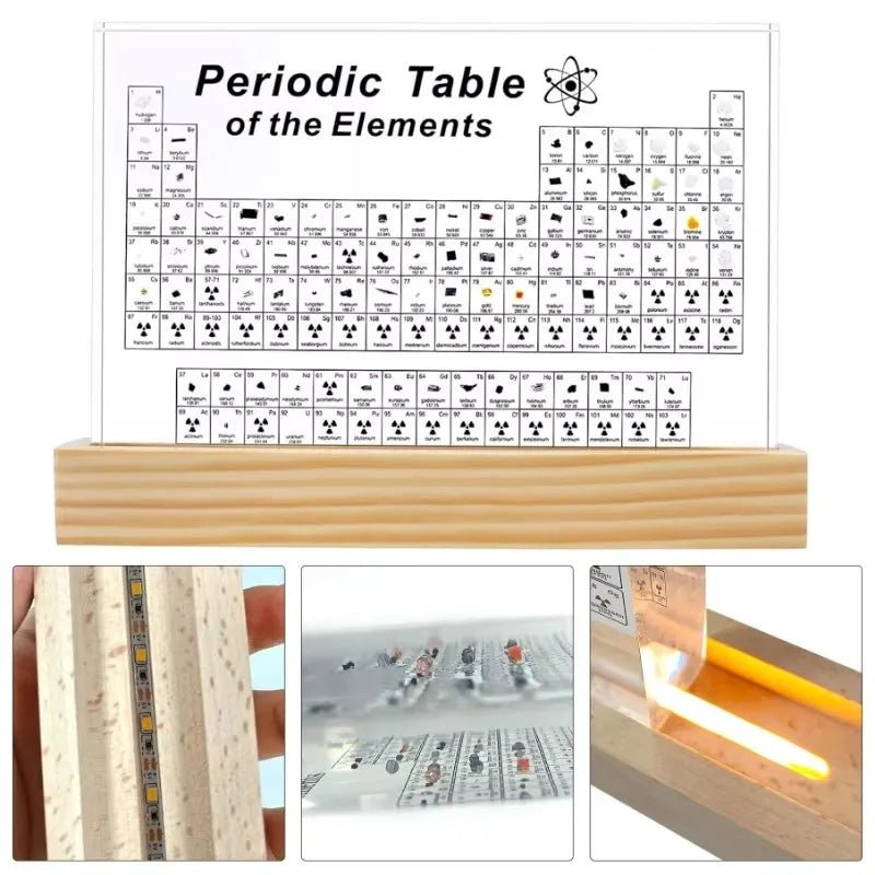 Acrylic Periodic Table Display with Real Elements - MegaStore24