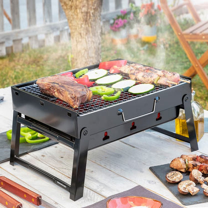 Foldable Portable Charcoal BBQ Grill - MegaStore24