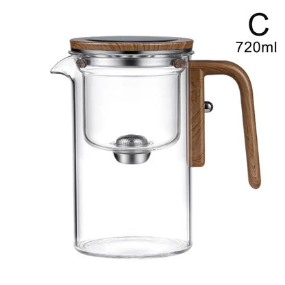 Gemini said Magnetic One - Click Glass Infuser Teapot - MegaStore24