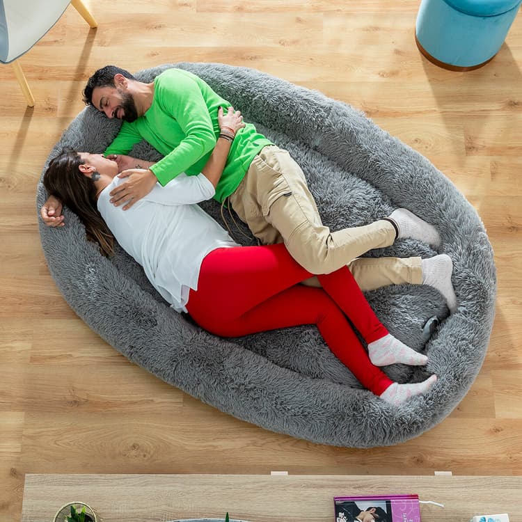 Giant Cozy Human Dog Bed – XXL Oversized Lounger - MegaStore24