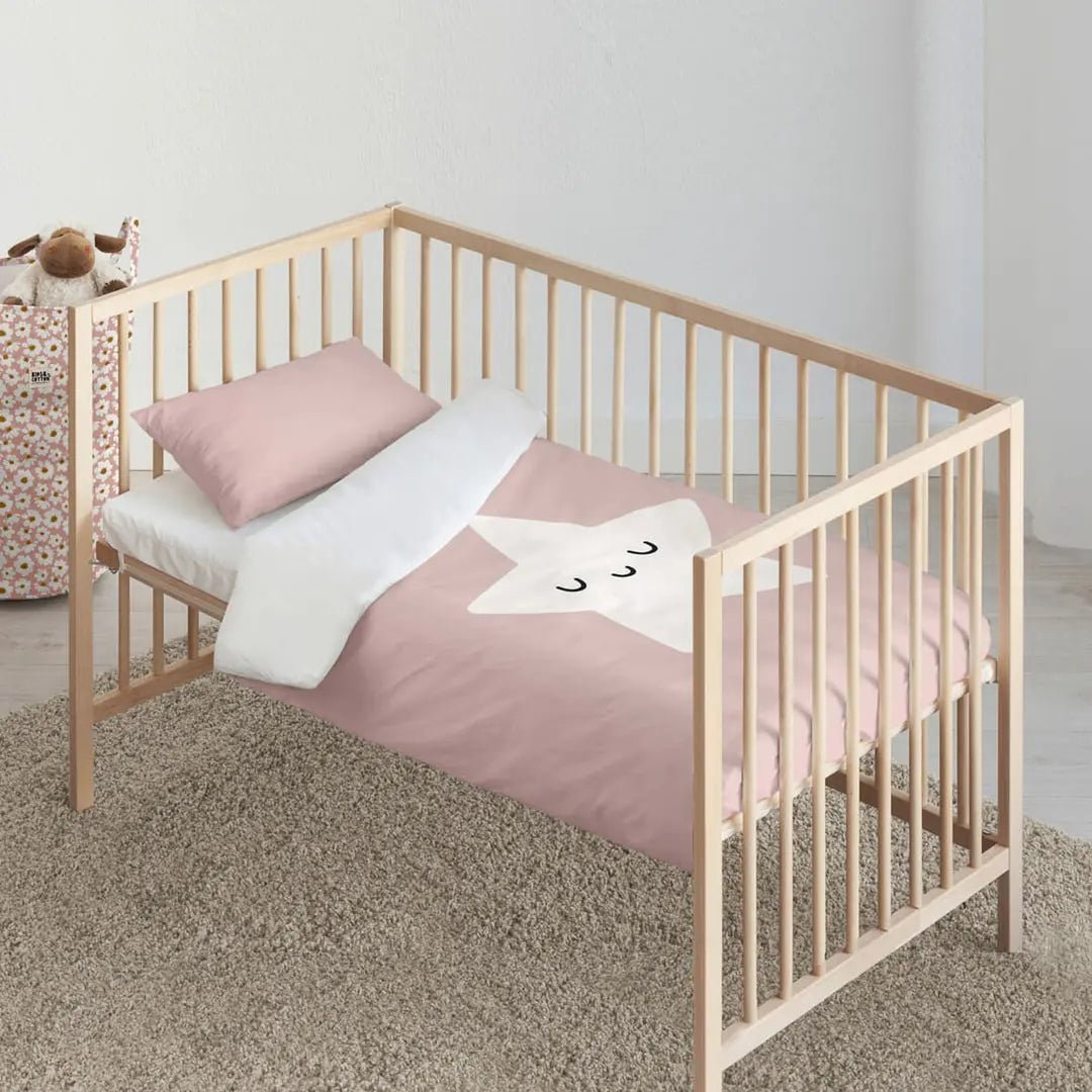 Kids Pink Cotton Duvet Cover Set - MegaStore24