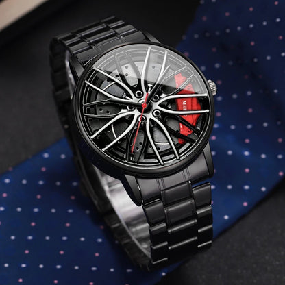 Men’s 3D Sports Wheel Luxury Quartz Watch - MegaStore24