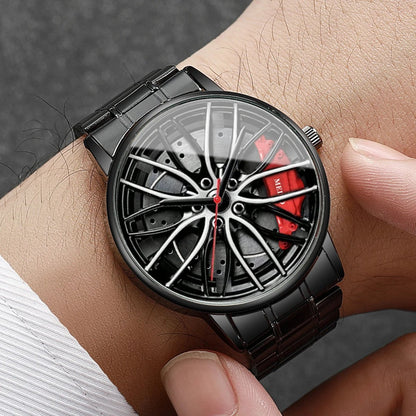 Men’s 3D Sports Wheel Luxury Quartz Watch - MegaStore24