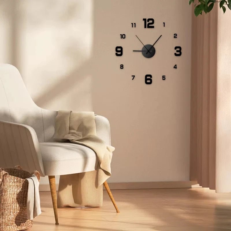 Modern Frameless 3D Mirror Wall Clock - MegaStore24
