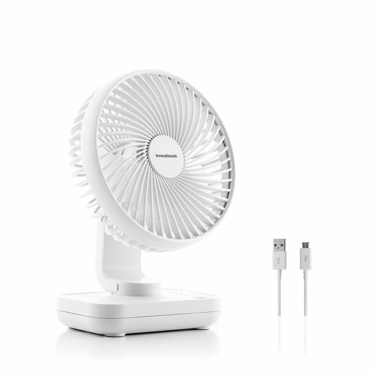Rechargeable Desk Fan Compact & Portable, 3600 mAh - MegaStore24