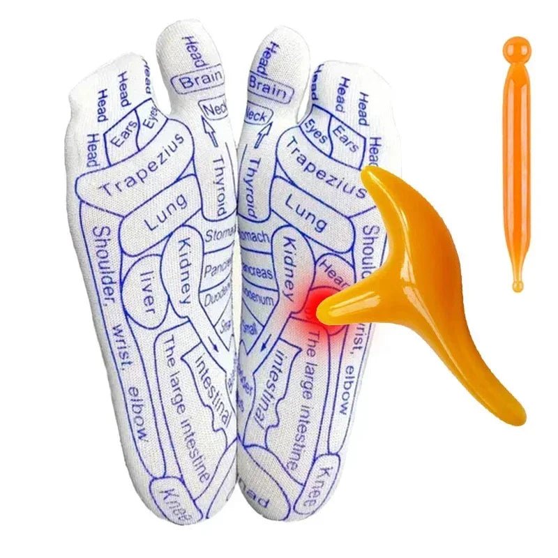 Reflexology Acupressure Socks with Massage Tool Kit - MegaStore24