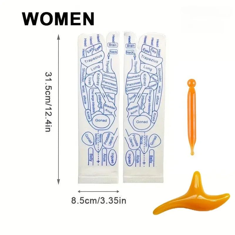 Reflexology Acupressure Socks with Massage Tool Kit - MegaStore24