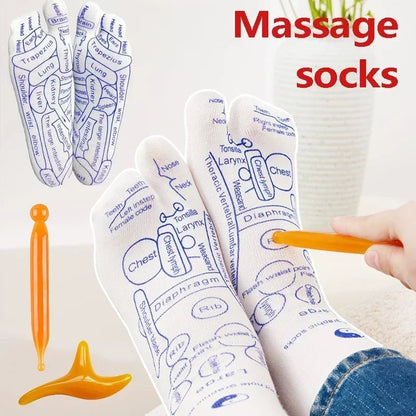 Reflexology Acupressure Socks with Massage Tool Kit - MegaStore24
