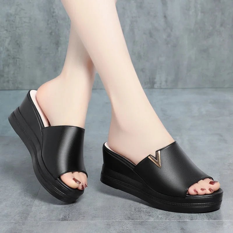 Versatili scarpe estive in morbida pelle - MegaStore24